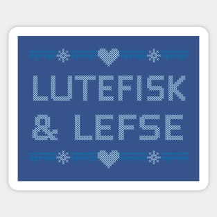 Lutefisk & Lefse Ugly Christmas Sweater Sticker